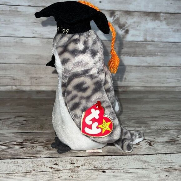 TY Beanie Babies Vintage Wiser The Owl The Graduation Class of 1999 Plush Stuffe - Picture 4 of 16